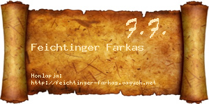 Feichtinger Farkas névjegykártya